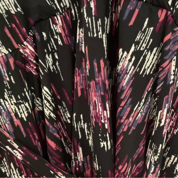 Torrid Black Purple Long Sleeve Mini Dress Size 3X New With Tag Bell Sleeves - Picture 4 of 7